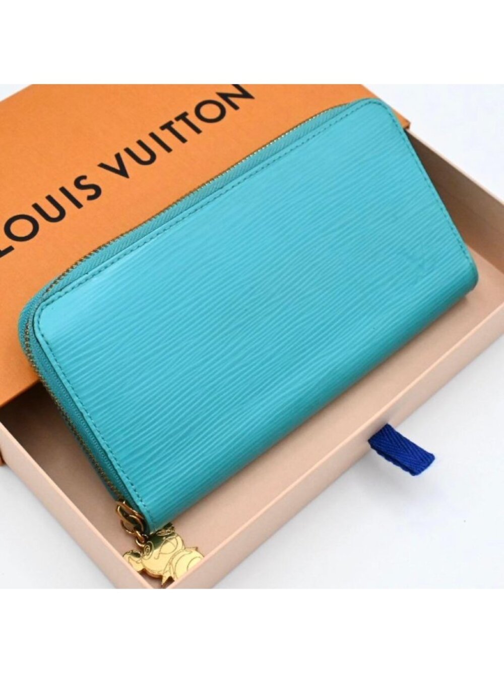 Louis Vuitton Epi Takashi Murakami Panda Zippy Wallet Blue